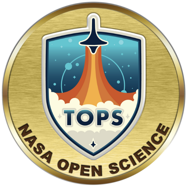 NASA Open Science — TOPS certification badge